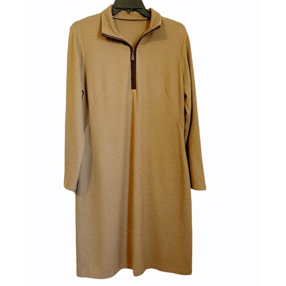 J. McLaughlin Dresses & Skirts - FIRM J MCLAUGHLIN BEDFORD HEATHER CAMEL ZIP DRESS